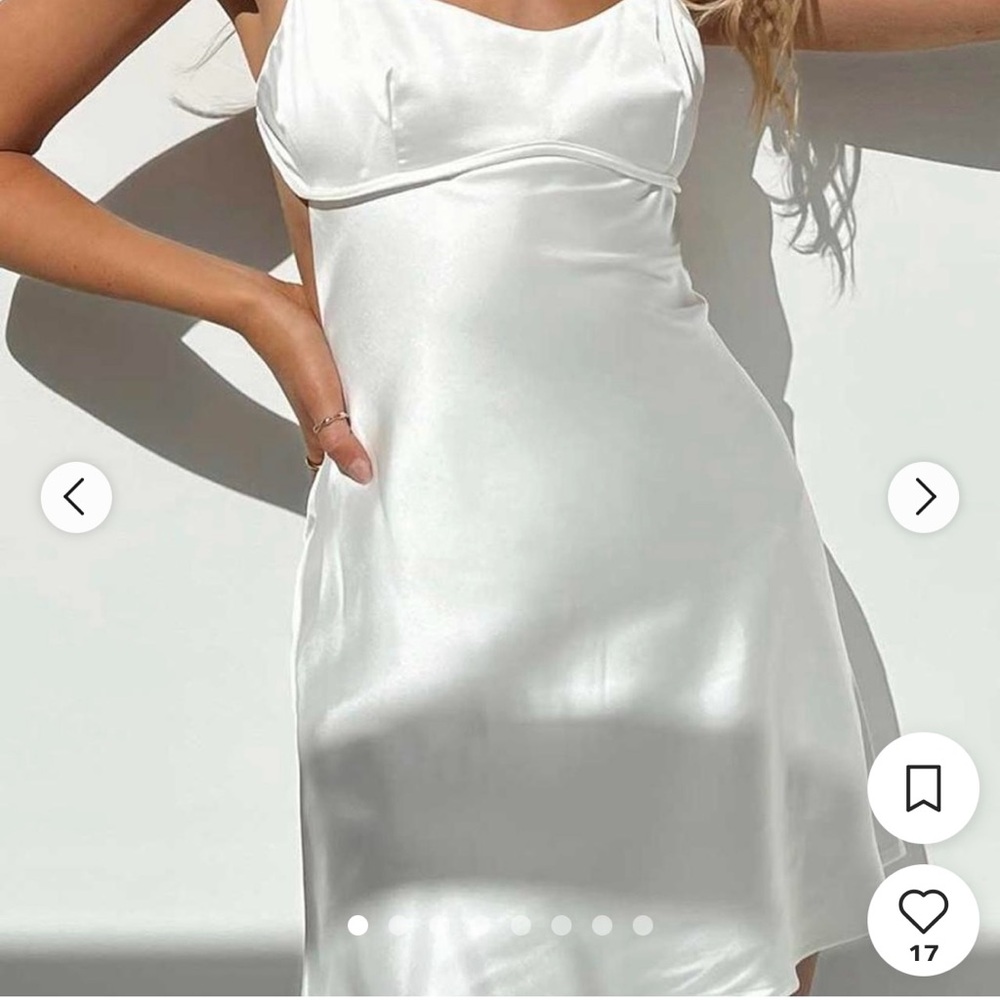 Princess Polly White Satin Dress